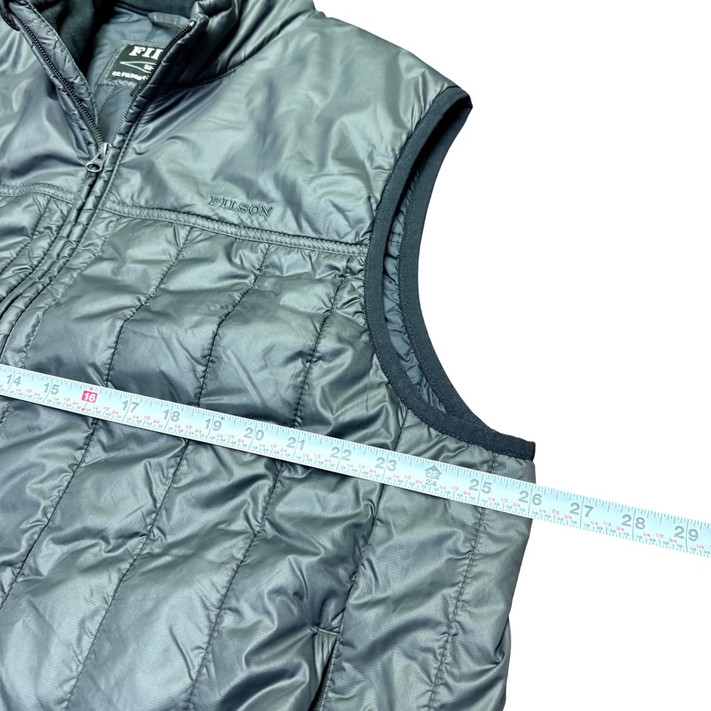 FILSON 2XL Men's Puffer Vest Raven Dark Gray Full Zip Quilted Outdoor Gorpcore - Picture 4 of 11